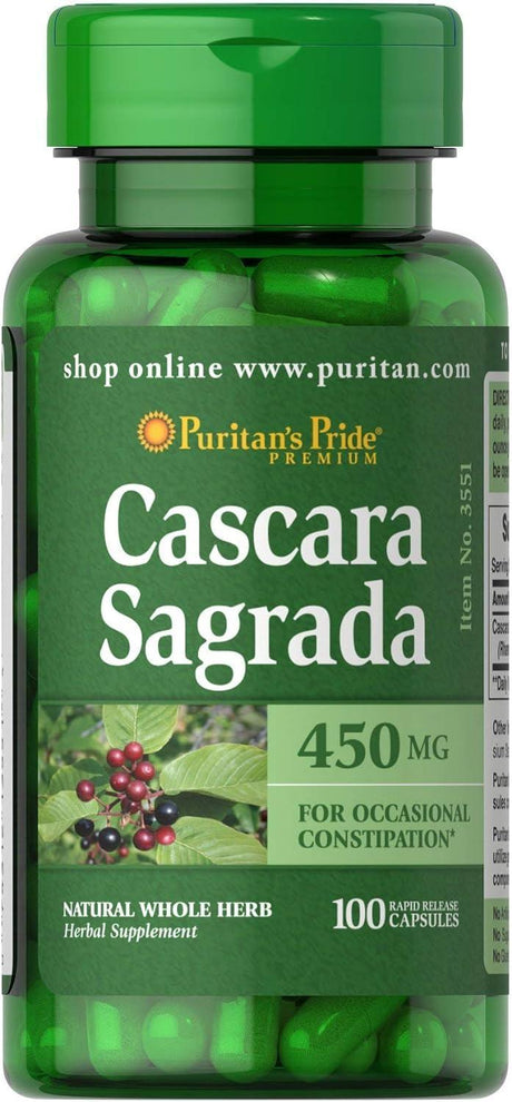 PURITAN'S PRIDE - Puritan's Pride Cascara Sagrada 450Mg. 100 Capsulas - The Red Vitamin MX - Suplementos Alimenticios - {{ shop.shopifyCountryName }}