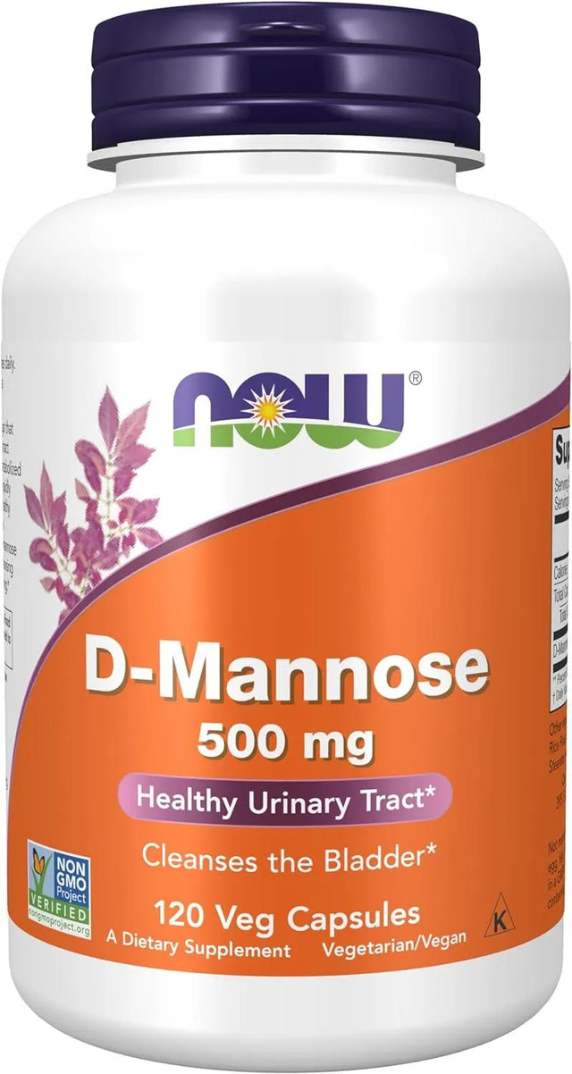 NOW SUPPLEMENTS - NOW Supplements D-Mannose 500Mg. 120 Capsulas - The Red Vitamin MX - Suplementos Alimenticios - {{ shop.shopifyCountryName }}