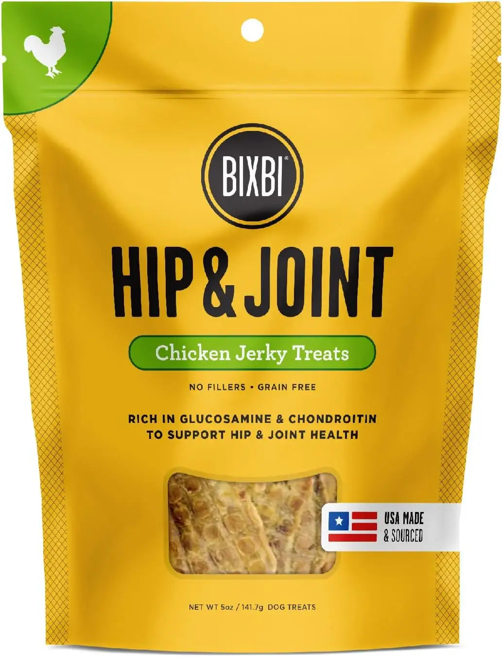 BIXBI - BIXBI Hip & Joint Support Chicken Jerky Dog Treats 141Gr. - The Red Vitamin MX - Cuidado De Cadera Y Articulaciones Para Perros - {{ shop.shopifyCountryName }}