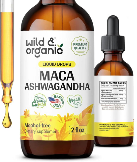 WILD & ORGANIC - Wild & Organic Maca Ashwagandha Drops 60Ml. - The Red Vitamin MX - Suplementos Alimenticios - {{ shop.shopifyCountryName }}