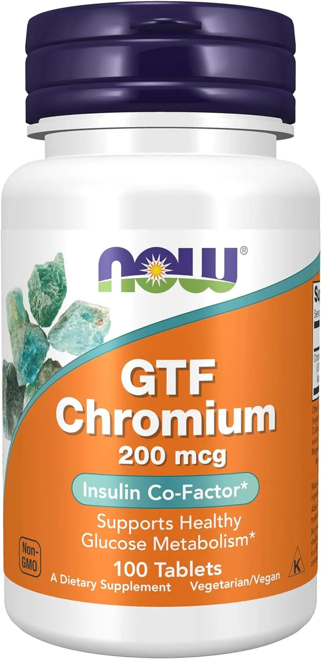 NOW SUPPLEMENTS - NOW Supplements GTF Chromium 200mcg 100 Tabletas - The Red Vitamin MX - Suplementos Alimenticios - {{ shop.shopifyCountryName }}