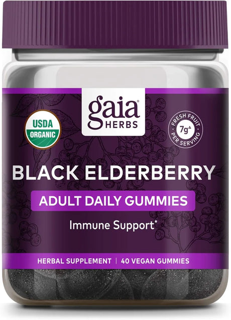 GAIA HERBS - Gaia Herbs Black Elderberry 40 Gomitas - The Red Vitamin MX - Suplementos Alimenticios - {{ shop.shopifyCountryName }}