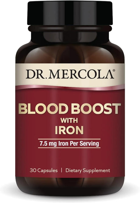 DR MERCOLA - Dr. Mercola Blood Boost with Iron 30 Capsulas - The Red Vitamin MX - Suplementos Alimenticios - {{ shop.shopifyCountryName }}