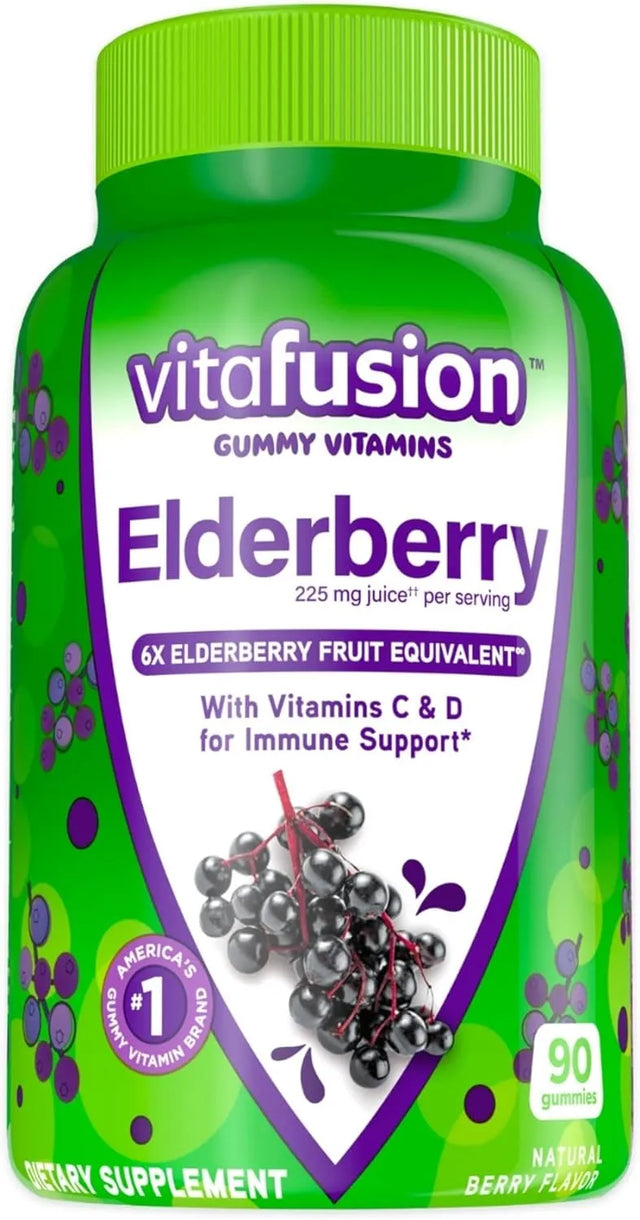 VITAFUSION - Vitafusion Elderberry Gummy Vitamins 90 Gomitas - The Red Vitamin MX - Suplementos Alimenticios - {{ shop.shopifyCountryName }}