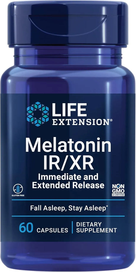 LIFE EXTENSION - Life Extension Melatonin IR/XR 1.5Mg. 60 Capsulas - The Red Vitamin MX - Suplementos Alimenticios - {{ shop.shopifyCountryName }}