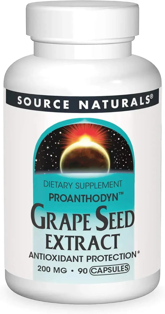 SOURCE NATURALS - Source Naturals Proanthodyn Grape Seed Extract 200Mg. 90 Capsulas - The Red Vitamin MX - Suplementos Alimenticios - {{ shop.shopifyCountryName }}