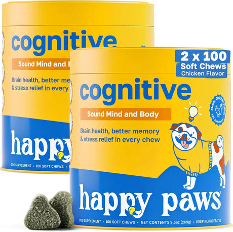 HAPPY PAWS - Happy Paws Cognitive Supplement for Dogs 100 Masticables 2 Pack - The Red Vitamin MX - Multivitamínicos Para Perros - {{ shop.shopifyCountryName }}