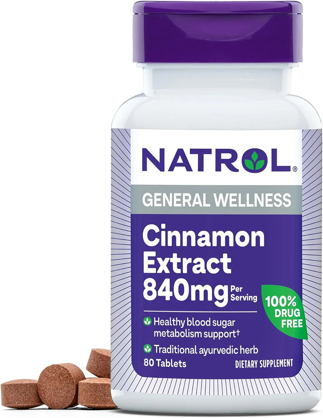 NATROL - Natrol Cinnamon Extract 1000Mg. 80 Tabletas - The Red Vitamin MX - Suplementos Alimenticios - {{ shop.shopifyCountryName }}