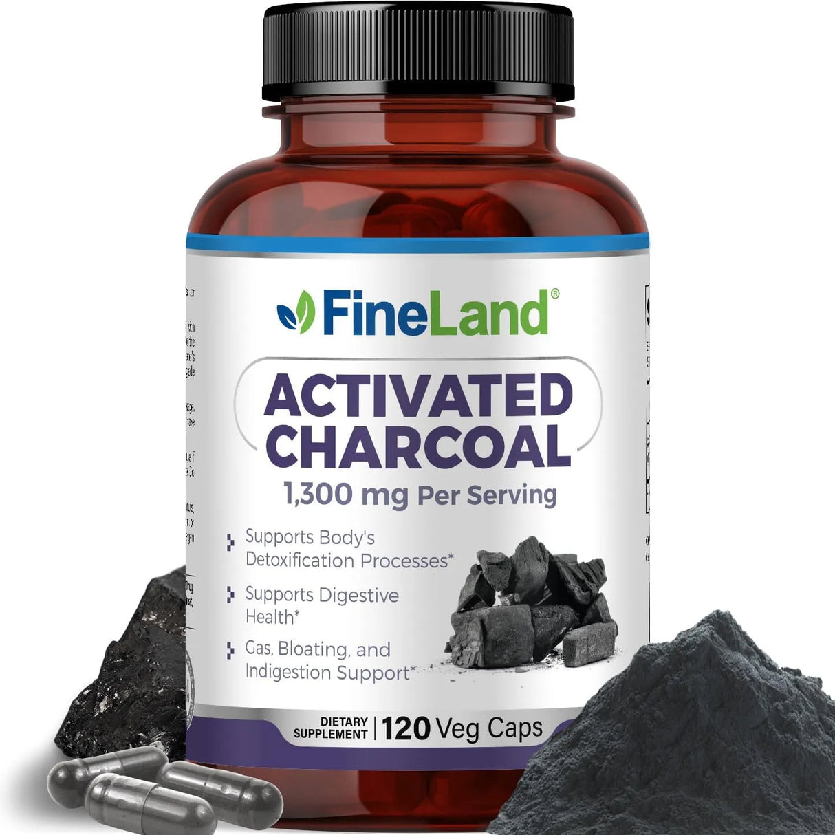 FINELAND - FineLand Activated Charcoal 1300Mg. 120 Capsulas - The Red Vitamin MX - Suplementos Alimenticios - {{ shop.shopifyCountryName }}