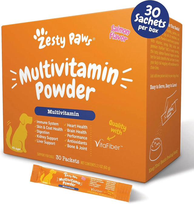 ZESTY PAWS - Zesty Paws 10-in-1 Multivitamin Powder for Dogs Salmon Flavor 30 Paquetes - The Red Vitamin MX - Multivitamínicos Para Perros - {{ shop.shopifyCountryName }}