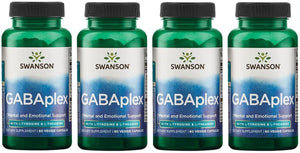 Swanson Amino Acid Gabaplex w/L-Tyrosine & L-Theanine 60 Capsulas 4 Pack