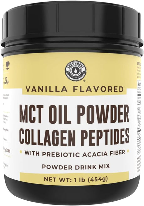 Left Coast Performance MCT Powder + Collagen + Prebiotic Acacia Fibre Vanilla 454Gr. - The Red Vitamin MX - Suplementos Alimenticios - LEFT COAST PERFORMANCE
