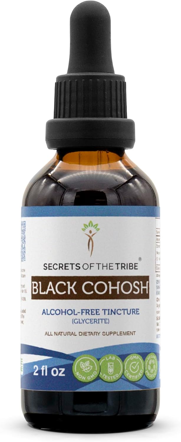 Secrets of the Tribe Black Cohosh Tincture Alcohol-Free Liquid Extract 2 Fl.Oz.