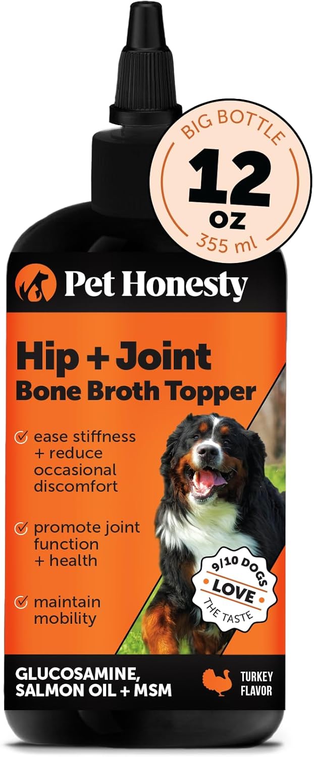 Pet Honesty Hip & Joint Dog Food Topper Bone Broth 12 Fl.Oz.