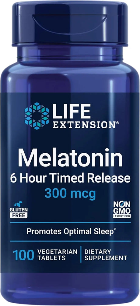 LIFE EXTENSION - Life Extension Melatonin 6 Hour Timed Release 300mcg 100 Tabletas - The Red Vitamin MX - Suplementos Alimenticios - {{ shop.shopifyCountryName }}