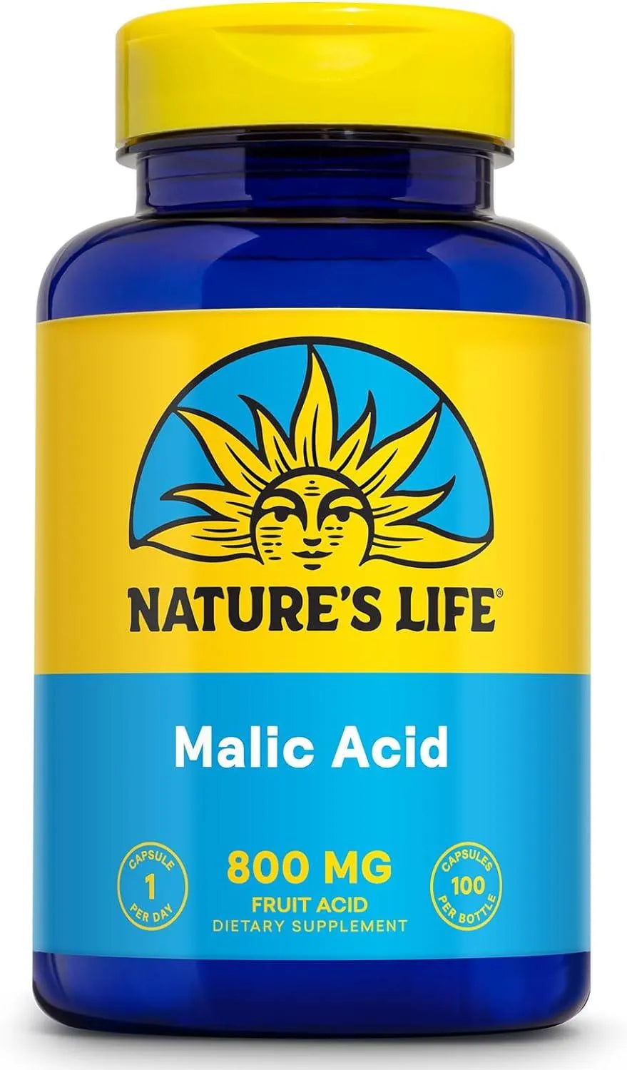 NATURE'S LIFE - Nature's Life Malic Acid 800Mg. 100 Capsulas - The Red Vitamin MX - Suplementos Alimenticios - {{ shop.shopifyCountryName }}