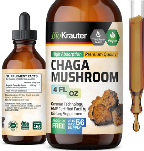 BIOKRAUTER - BIO KRAUTER Chaga Mushroom Extract 4 Fl.Oz. - The Red Vitamin MX - Suplementos Alimenticios - {{ shop.shopifyCountryName }}