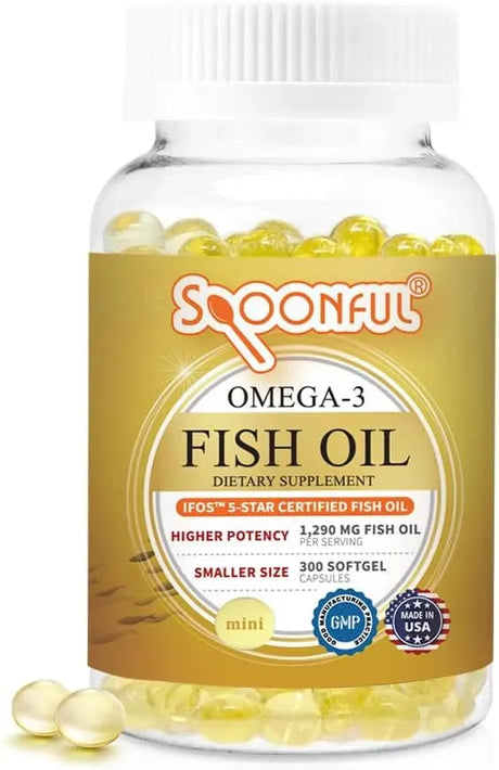 SPOONFUL - Spoonful Mini Omega 3 Fish Oil 1290Mg. 300 Mini Capsulas Blandas - The Red Vitamin MX - Suplementos Alimenticios - {{ shop.shopifyCountryName }}