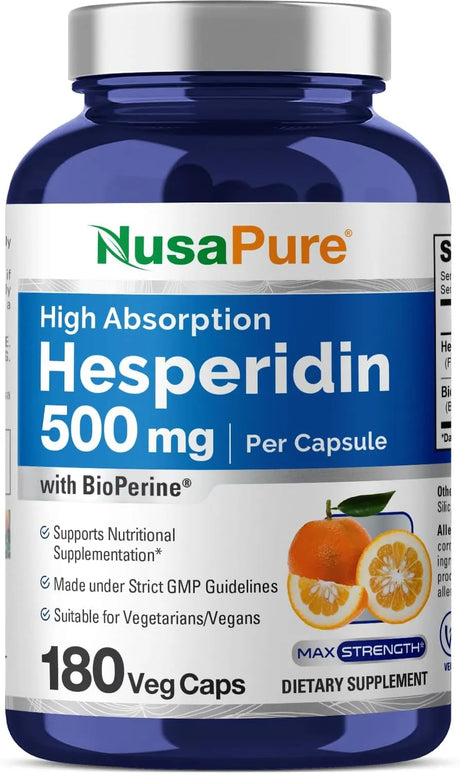 NUSAPURE - NusaPure Hesperidin 500Mg. 180 Capsulas - The Red Vitamin MX - Suplementos Alimenticios - {{ shop.shopifyCountryName }}