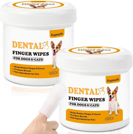 KOPMATH - Kopmath Dog Dental Wipes Unscented 50 Toallitas 2 Pack - The Red Vitamin MX - Cuidado Dental Para Perros - {{ shop.shopifyCountryName }}