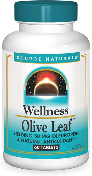 SOURCE NATURALS - Source Naturals Wellness Olive Leaf 500Mg. 60 Tabletas - The Red Vitamin MX - Suplementos Alimenticios - {{ shop.shopifyCountryName }}