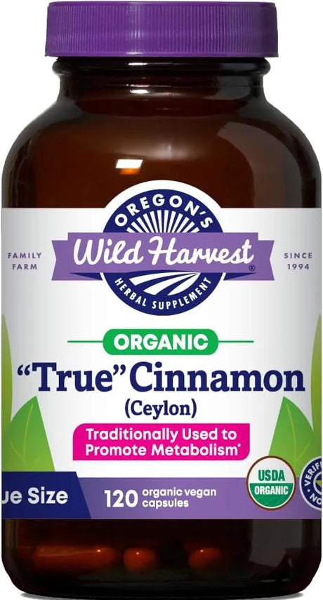 OREGON'S WILD HARVEST - Oregon's Wild Harvest Organic Cinnamon 120 Capsulas - The Red Vitamin MX - Suplementos Alimenticios - {{ shop.shopifyCountryName }}