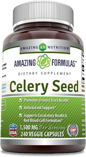 AMAZING FORMULAS - Amazing Formulas Celery Seed Extract 1500Mg. 240 Capsulas - The Red Vitamin MX - Suplementos Alimenticios - {{ shop.shopifyCountryName }}