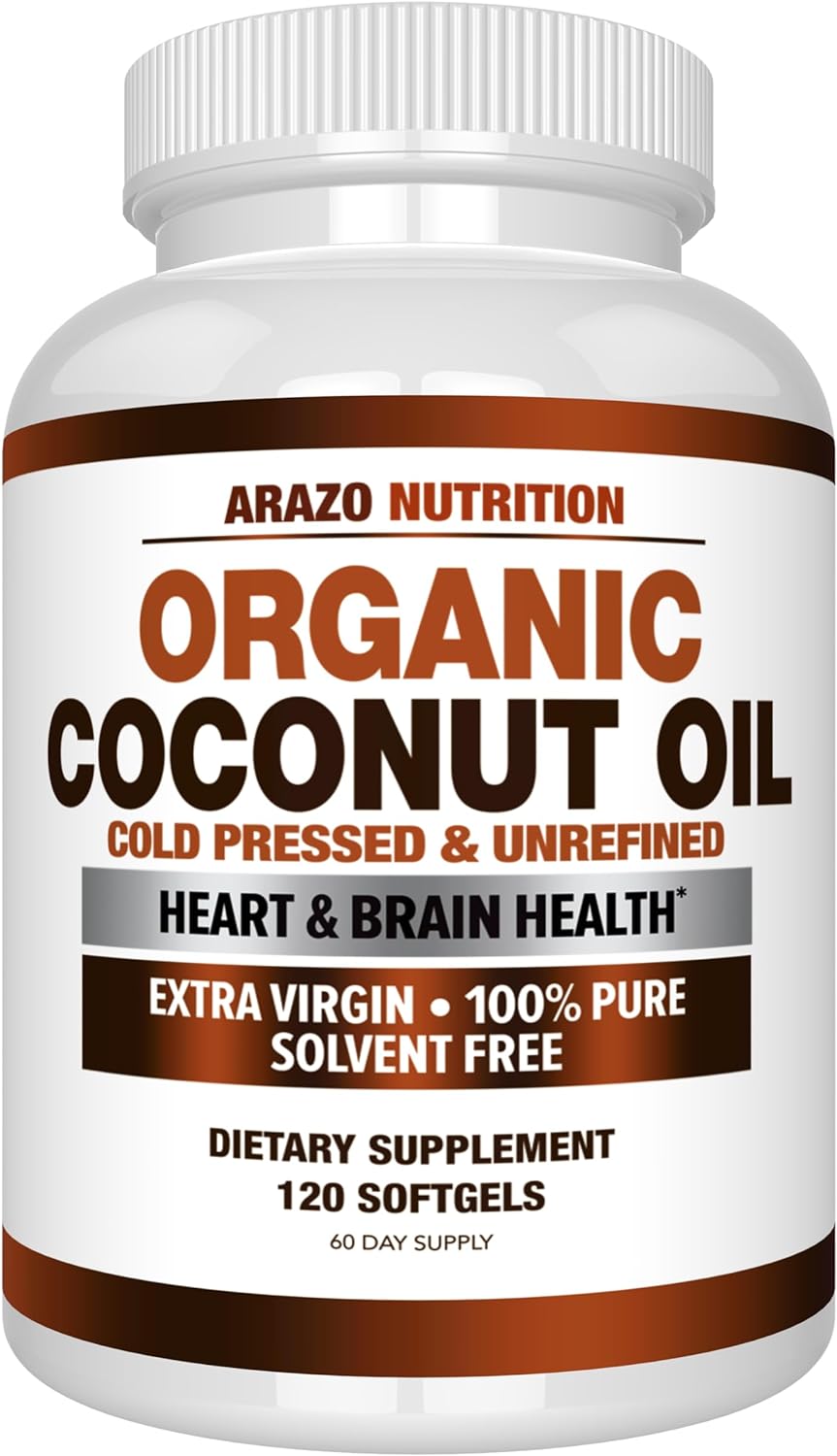 ARAZO NUTRITION - Arazo Nutrition Organic Coconut Oil 2000Mg. 120 Capsulas Blandas - The Red Vitamin MX - Suplementos Alimenticios - {{ shop.shopifyCountryName }}