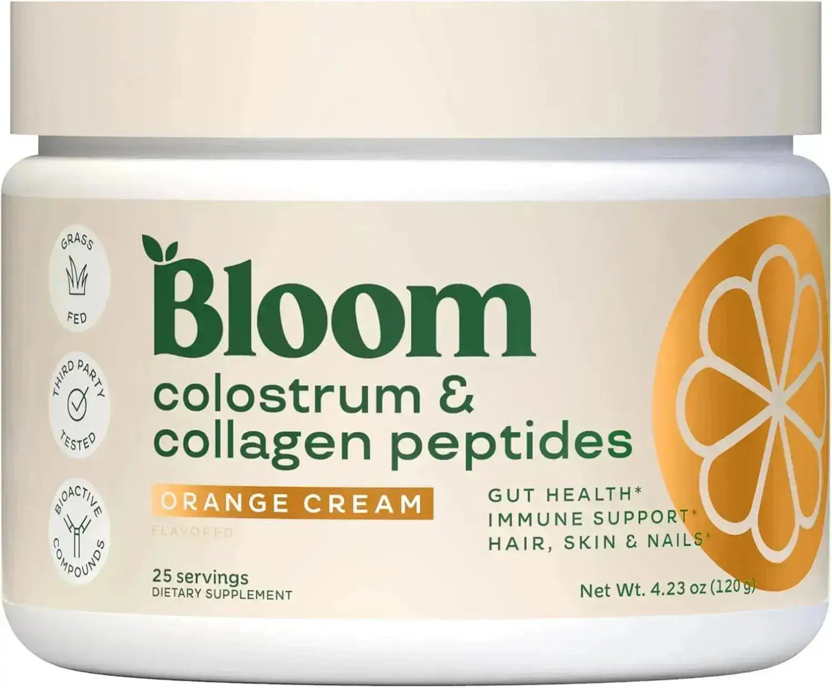 BLOOM NUTRITION - Bloom Nutrition Bovine Colostrum Powder Orange Cream 25 Servicios 120Gr. - The Red Vitamin MX - Suplementos Alimenticios - {{ shop.shopifyCountryName }}