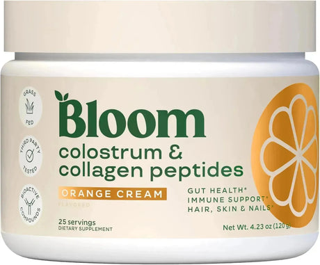 BLOOM NUTRITION - Bloom Nutrition Bovine Colostrum Powder Orange Cream 25 Servicios 120Gr. - The Red Vitamin MX - Suplementos Alimenticios - {{ shop.shopifyCountryName }}