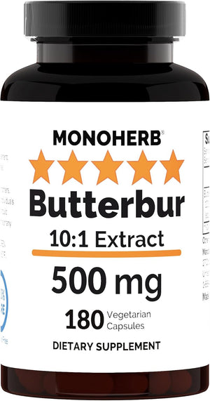 MONOHERB Butterbur Extract 500Mg. 180 Capsulas