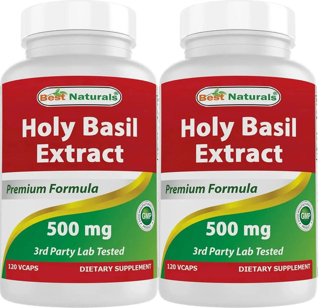 BEST NATURALS - Best Naturals Holy Basil 500Mg. 120 Capsulas 2 Pack - The Red Vitamin MX - Suplementos Alimenticios - {{ shop.shopifyCountryName }}