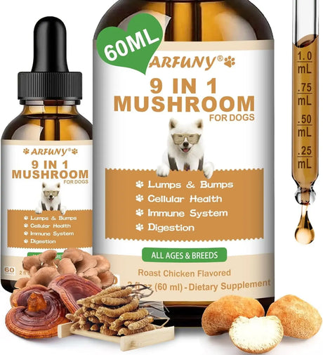 SANTKOL - SANTKOL 9 in 1 Mushroom Supplement for Dogs 60Ml. - The Red Vitamin MX - Suplementos Herbales Para Perros - {{ shop.shopifyCountryName }}