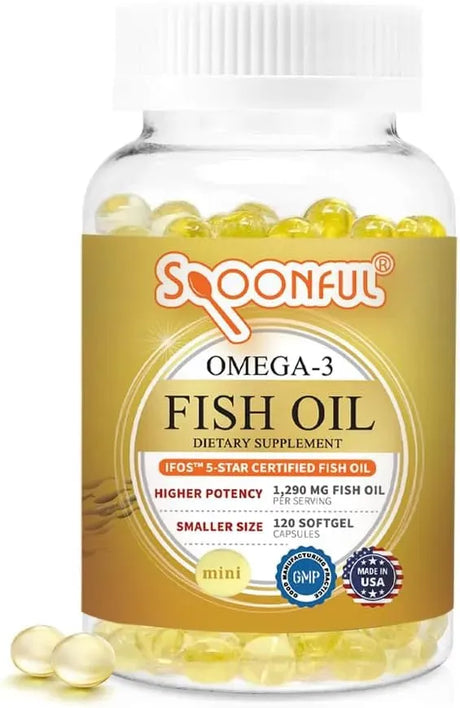 SPOONFUL - Spoonful Mini Omega 3 Fish Oil 1290Mg. 120 Mini Capsulas Blandas - The Red Vitamin MX - Suplementos Alimenticios - {{ shop.shopifyCountryName }}