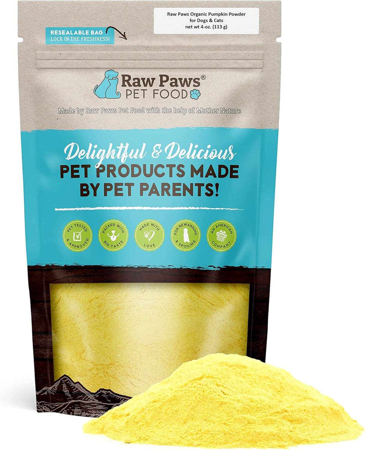 Raw Paws Organic Pumpkin Powder for Dogs & Cats 113Gr.