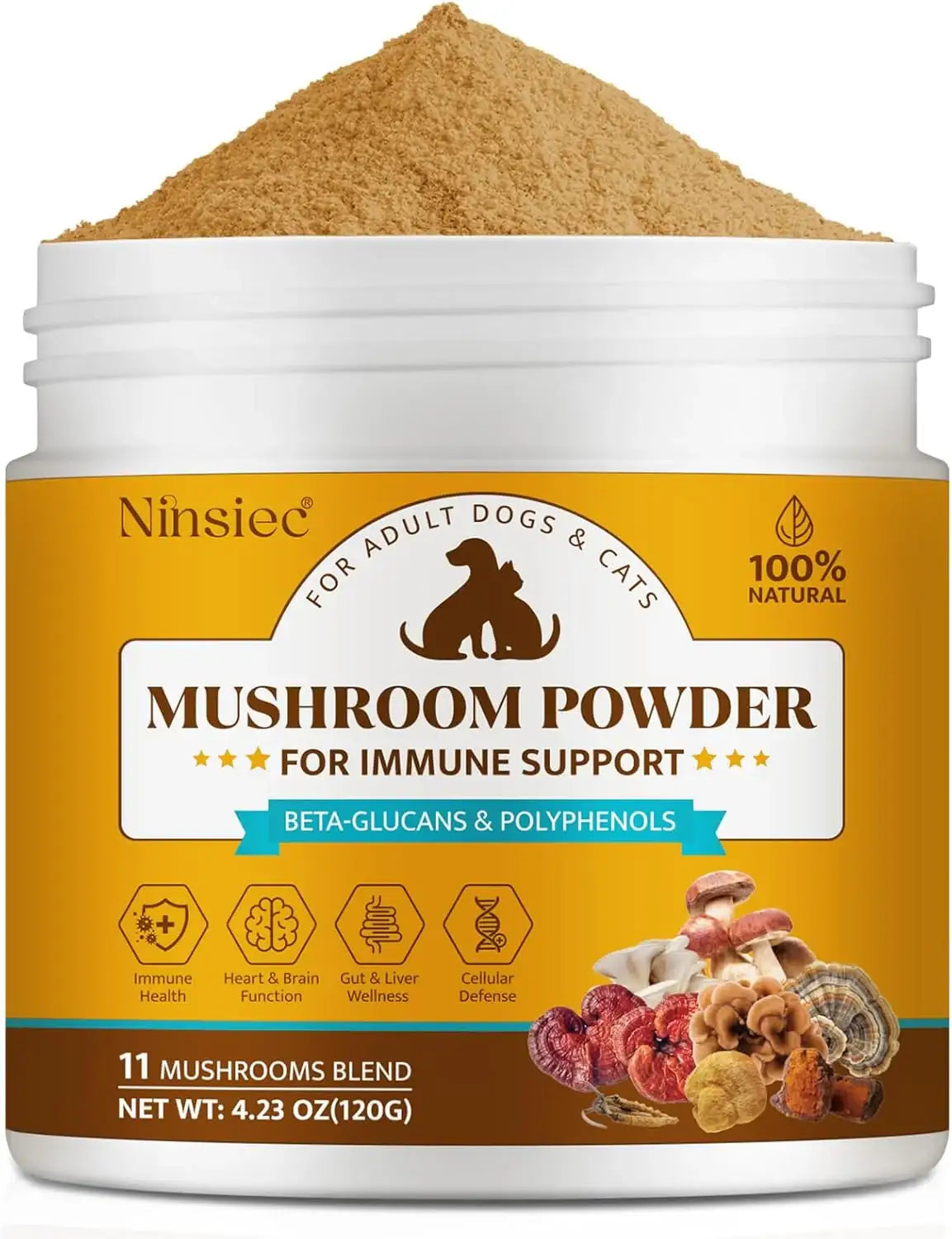 BXRUIAGN - BXRUIAGN Organic Mushroom Supplement Powder for Dogs 120Gr. - The Red Vitamin MX - Suplementos Herbales Para Perros - {{ shop.shopifyCountryName }}