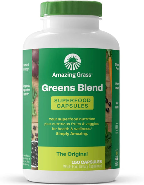 AMAZING GRASS - Amazing Grass Greens Superfood Powder 150 Capsulas - The Red Vitamin MX - Suplementos Alimenticios - {{ shop.shopifyCountryName }}