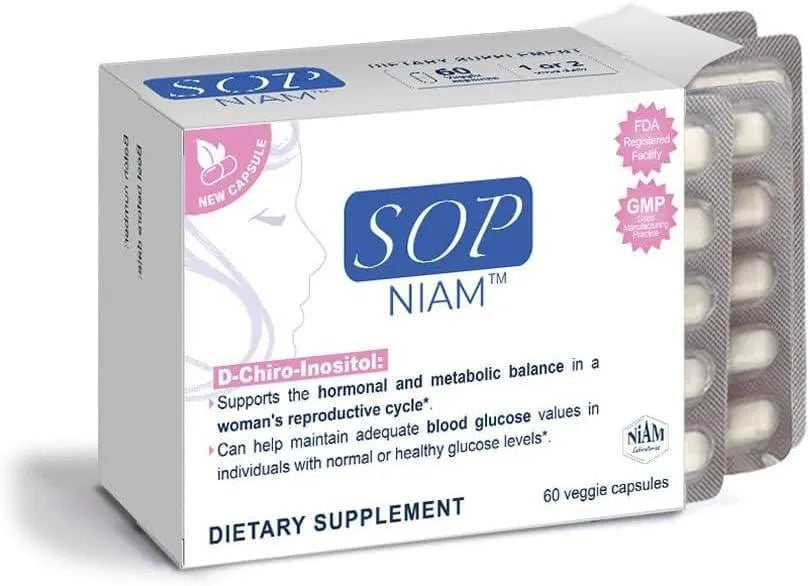 SOP NIAM - SOP NIAM D-Chiro Inositol Supplement for PCOS 60 Capsulas - The Red Vitamin MX - Suplementos Alimenticios - {{ shop.shopifyCountryName }}