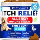 ARTULLANO - Artullano Dog Allergy Relief Chews Duck 120 Masticables - The Red Vitamin MX - Remedios Para La Picazón De Perros - {{ shop.shopifyCountryName }}