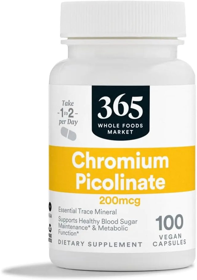 365 - 365 by Whole Foods Market Chromium Picolinate 200mcg 100 Capsulas - The Red Vitamin MX - Suplementos Alimenticios - {{ shop.shopifyCountryName }}