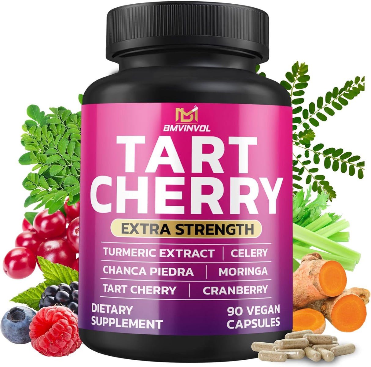 BMVINVOL Tart Cherry 20:1 Extract 90 Capsulas