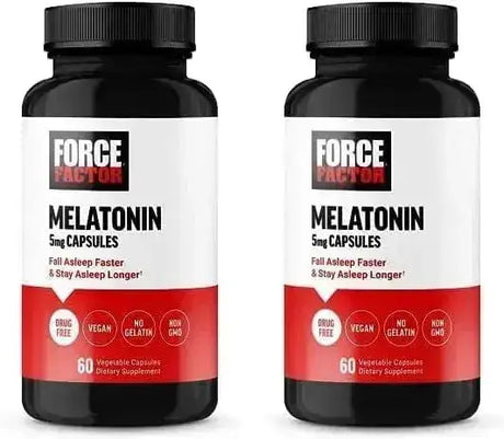 FORCE FACTOR - Force Factor Melatonin 5Mg. 60 Capsulas 2 Pack - The Red Vitamin MX - Suplementos Alimenticios - {{ shop.shopifyCountryName }}