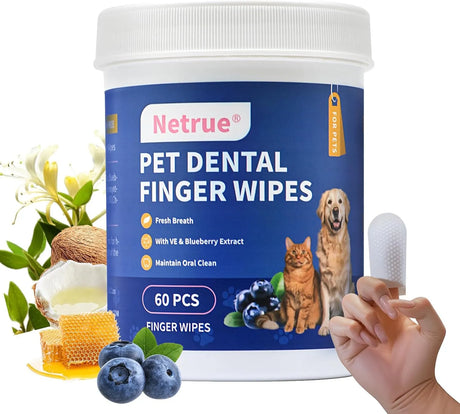 NETRUE - Netrue Dog Teeth Cleaning Wipes 60 Toallitas - The Red Vitamin MX - Cuidado Dental Para Perros - {{ shop.shopifyCountryName }}