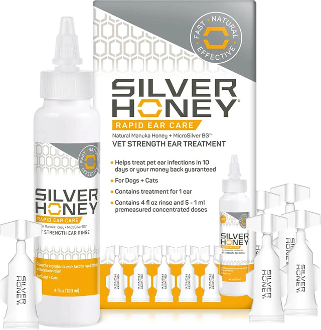 ABSORBINE - Absorbine Silver Honey Rapid Ear Care Vet Strength Ear Cleaner + Infection Treatment - The Red Vitamin MX - Cuidado Del Oído De Perros - {{ shop.shopifyCountryName }}