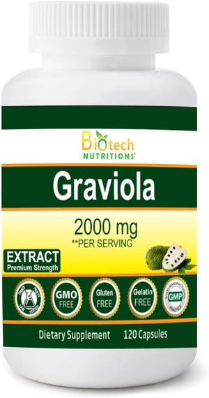 Biotech Nutritions Graviola Extract 2000Mg. 120 Capsulas