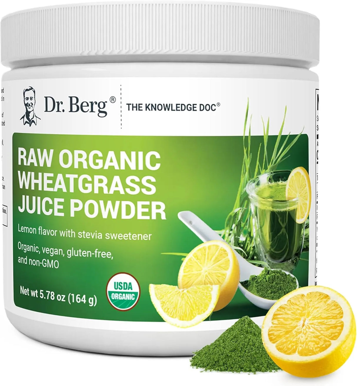 DR. BERG - Dr. Berg Raw Wheatgrass Powder 60 Servicios Lemon Flavor 164Gr. - The Red Vitamin MX - Suplementos Alimenticios - {{ shop.shopifyCountryName }}