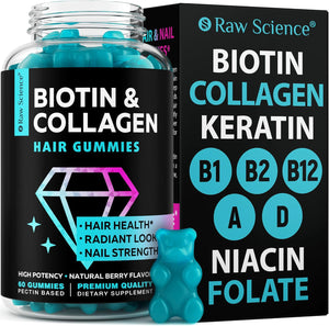 S RAW SCIENCE Biotin Collagen Gummies 60 Gomitas