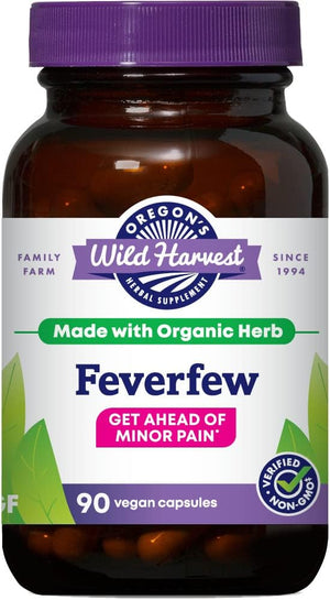 Oregon's Wild Harvest Non-GMO Feverfew 90 Capsulas