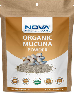 NOVA NUTRITIONS - Nova Nutritions Certified Organic Mucuna Pruriens Powder 454Gr. - The Red Vitamin MX - Suplementos Alimenticios - {{ shop.shopifyCountryName }}