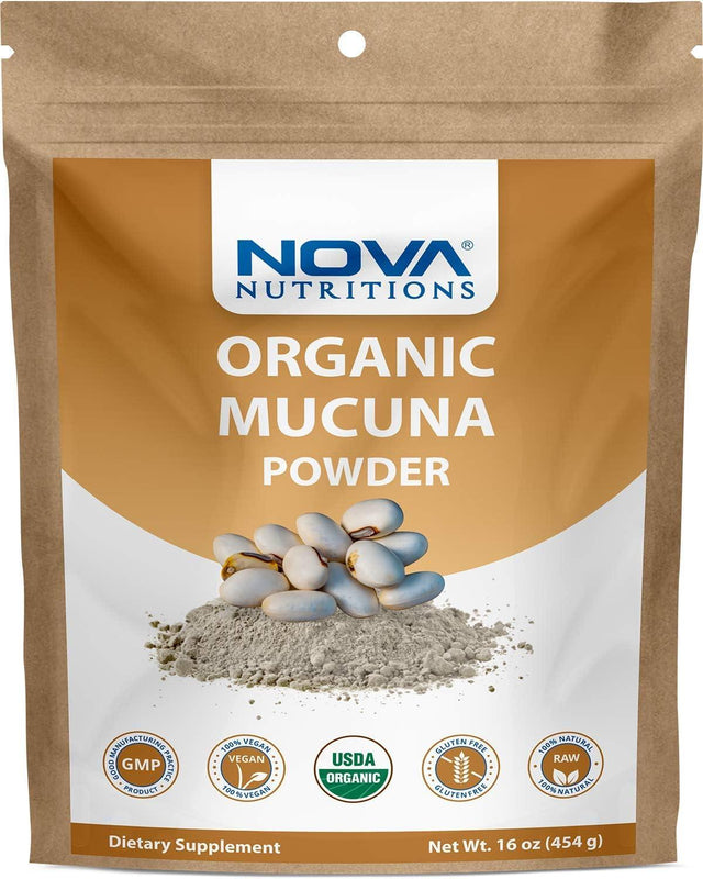 NOVA NUTRITIONS - Nova Nutritions Certified Organic Mucuna Pruriens Powder 454Gr. - The Red Vitamin MX - Suplementos Alimenticios - {{ shop.shopifyCountryName }}